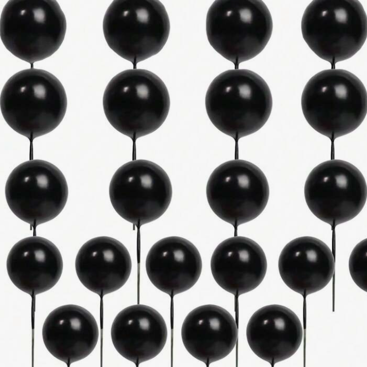 12pk foam balls black