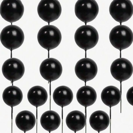 12pk foam balls black